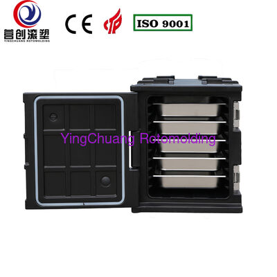 Αγορά YINGCHUANG OEM 75L Μαύρη λαβή Τύπος Rotomolded Insolated Box, Παχύς αφρός PU Ζεστό & Κρύο Κράτηση GN Pan Έπιπλο μεταφοράς τροφίμων για τροφοδοσία Καντίνα Κεντρική κουζίνα διαδικτυακή κατασκευή