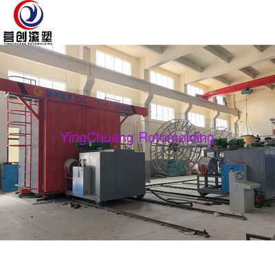 YINGCHUANG CS-3A-3500 Περιστροφική μηχανή χύτευσης μεταφοράς, Εξοπλισμός περιστροφικής χύτευσης καρουζέλ πολλαπλών βραχιόνων για πλαστική δεξαμενή νερού και κοίλα προϊόντα