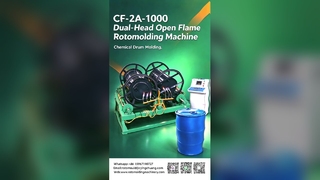 Yingchuang CF-2A-1000 Dual-Head Open Flame Machine Rotomolding | Precise Temp Control & Quality Insp